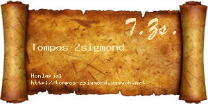 Tompos Zsigmond névjegykártya